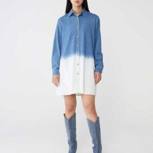 Shaft Made in Italy Annie Chambray Ombre Dress - size small